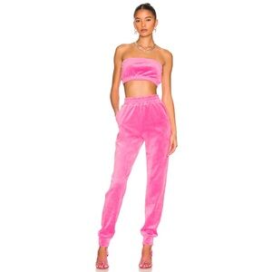 Superdown x Revolve Penelope Velour Pants In Pink